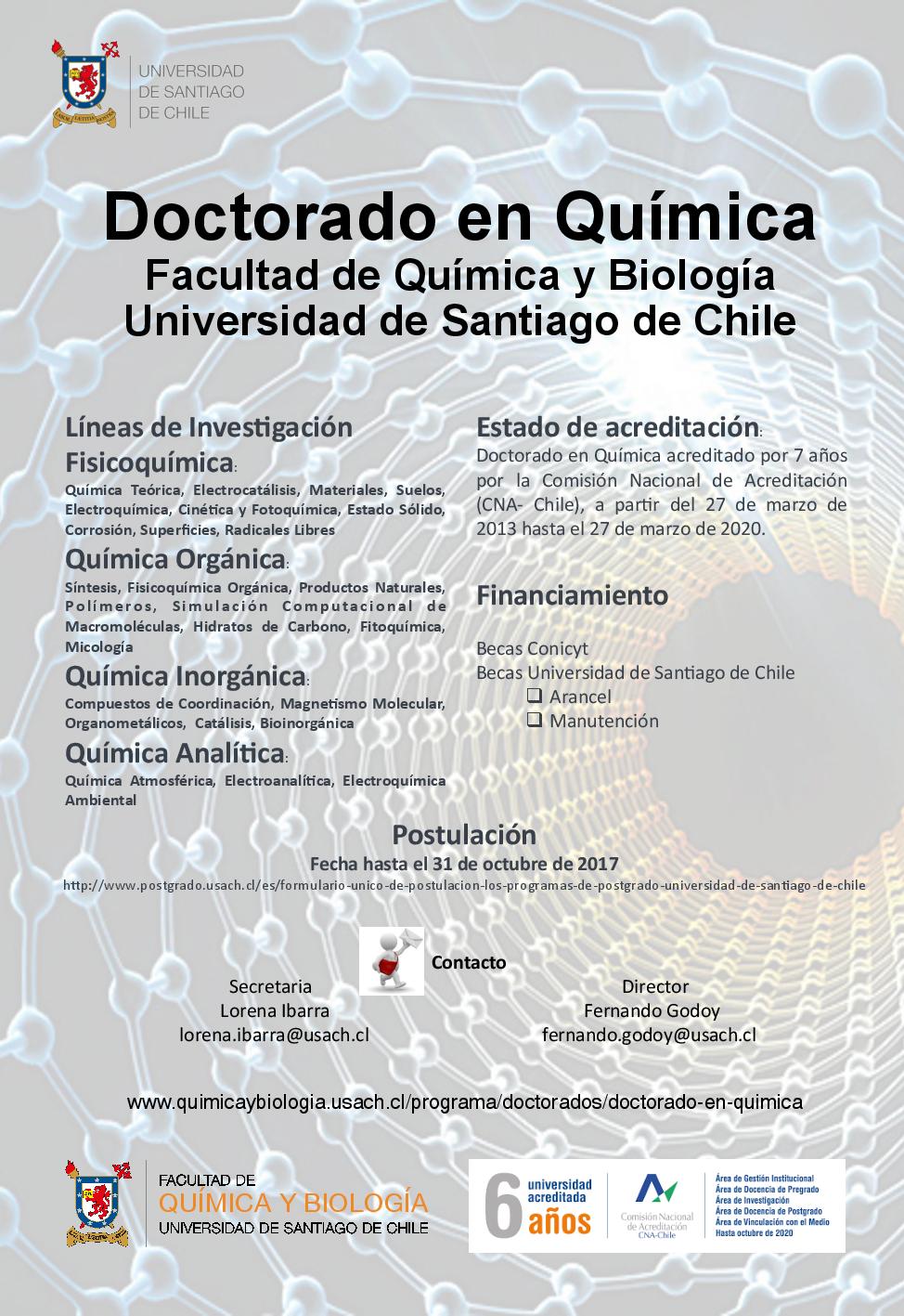 Afiche Doctorado en Química